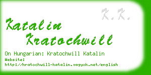 katalin kratochwill business card